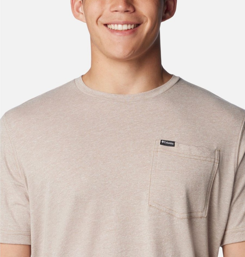 White Men's Columbia Thistletown Hills Pocket T-Shirt | PCSWD-8675