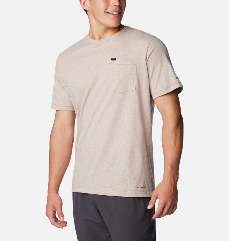 White Men's Columbia Thistletown Hills Pocket T-Shirt | PCSWD-8675