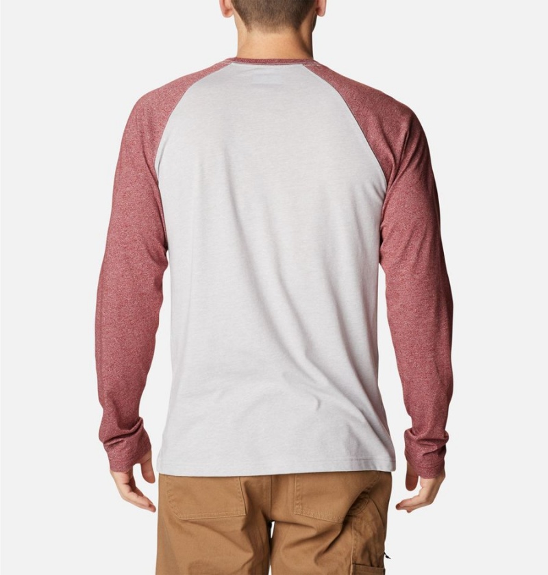 White Men's Columbia Thistletown Hills Raglan T-Shirt | ZUJFH-6845