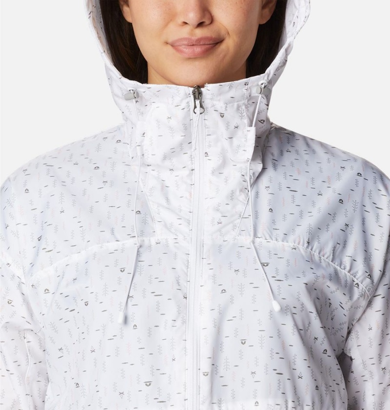 White Women's Columbia Alpine Chill Jacket Windbreaker | UMWOT-3704