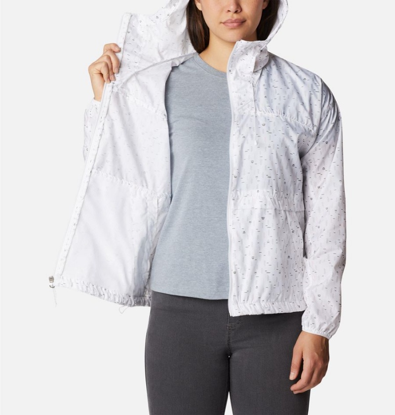 White Women's Columbia Alpine Chill Jacket Windbreaker | UMWOT-3704