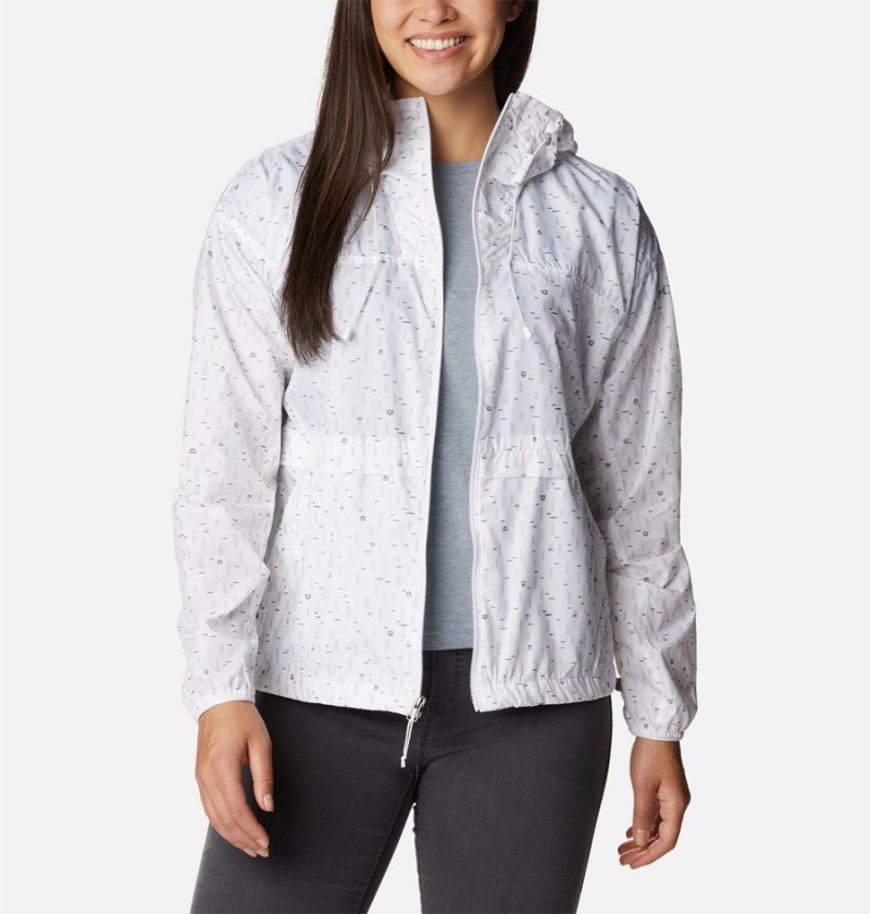 White Women's Columbia Alpine Chill Jacket Windbreaker | UMWOT-3704