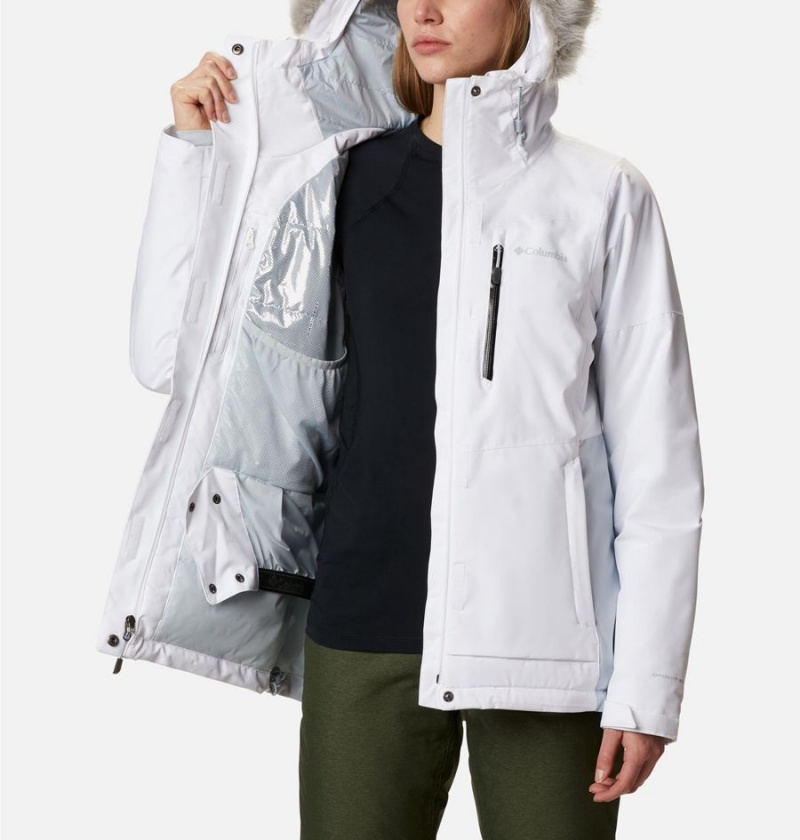 White Women's Columbia Ava Alpine Insulated Ski Jacket | SEHNW-7540