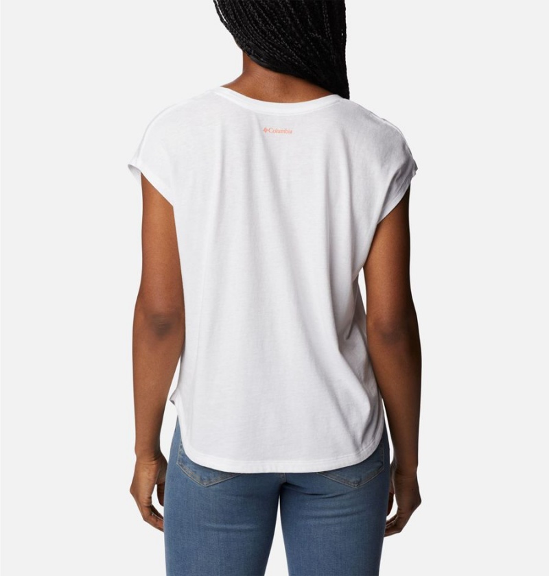 White Women's Columbia Bluebird Days Modern T-Shirt | TMFOC-1608