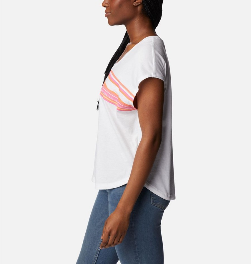 White Women's Columbia Bluebird Days Modern T-Shirt | TMFOC-1608