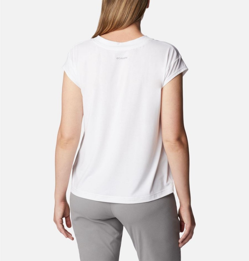 White Women's Columbia Boundless Beauty T-Shirt | LOXVK-1856