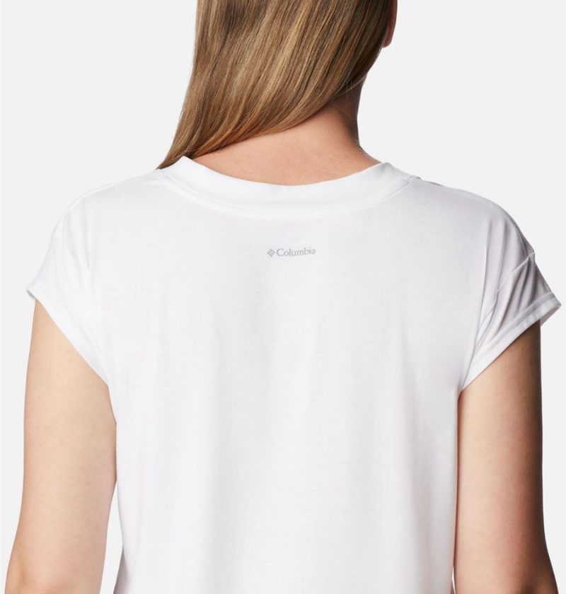 White Women's Columbia Boundless Beauty T-Shirt | LOXVK-1856