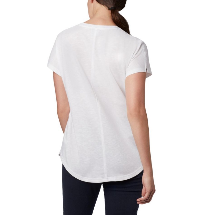 White Women's Columbia Cades Cape T-Shirt | ZVTXD-9836