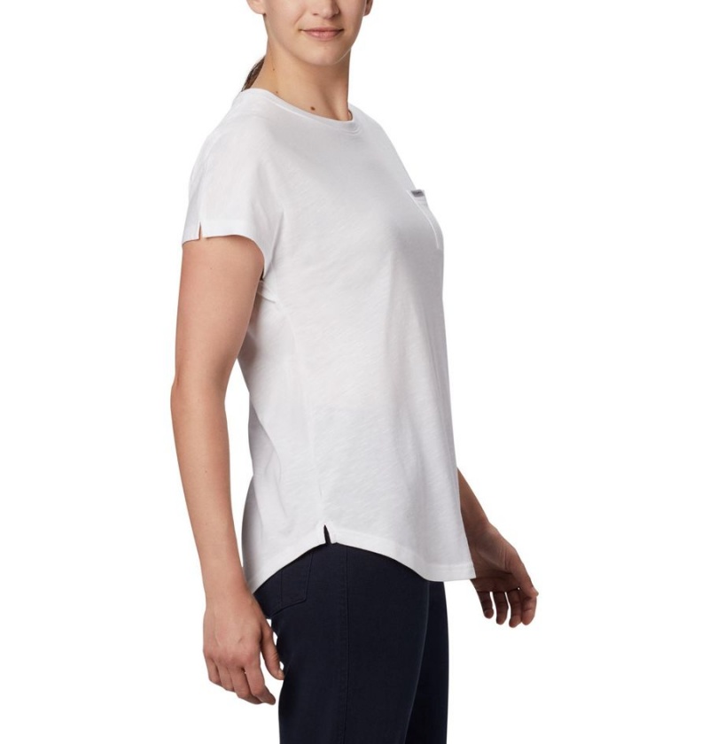 White Women's Columbia Cades Cape T-Shirt | ZVTXD-9836