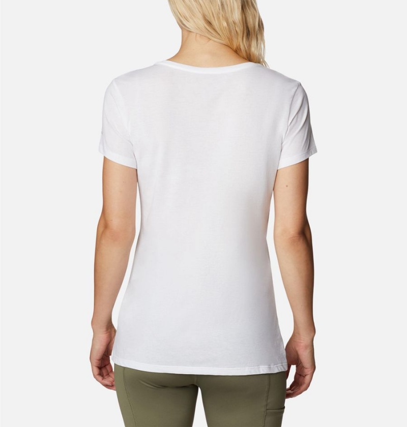 White Women's Columbia Daisy Days Graphic T-Shirt | BMDHK-2847