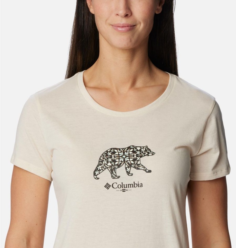 White Women's Columbia Daisy Days Graphic T-Shirt | EYJOL-1746