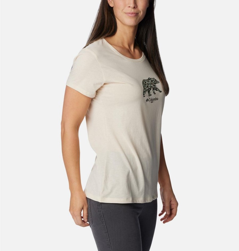 White Women's Columbia Daisy Days Graphic T-Shirt | EYJOL-1746