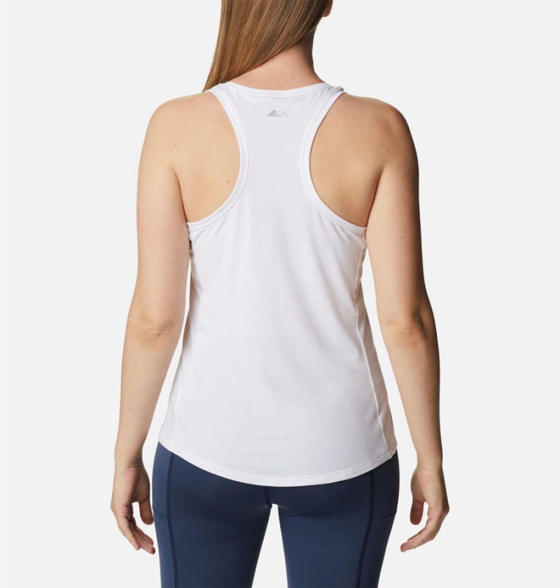 White Women's Columbia Endless Trail Running Tank Top | WPFBO-5319