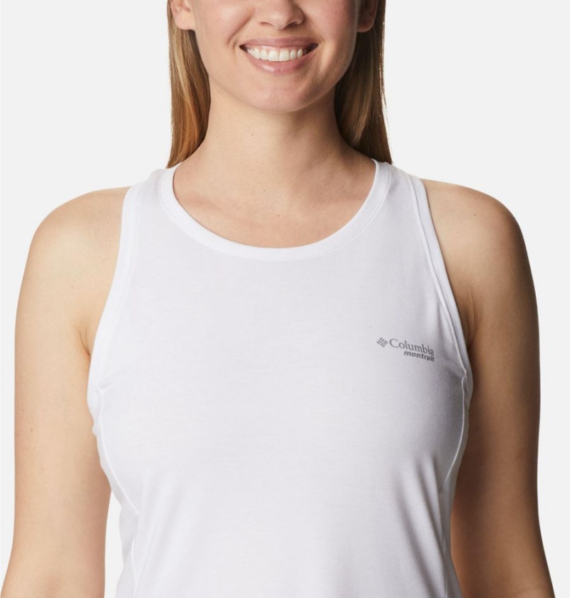 White Women's Columbia Endless Trail Running Tank Top | WPFBO-5319