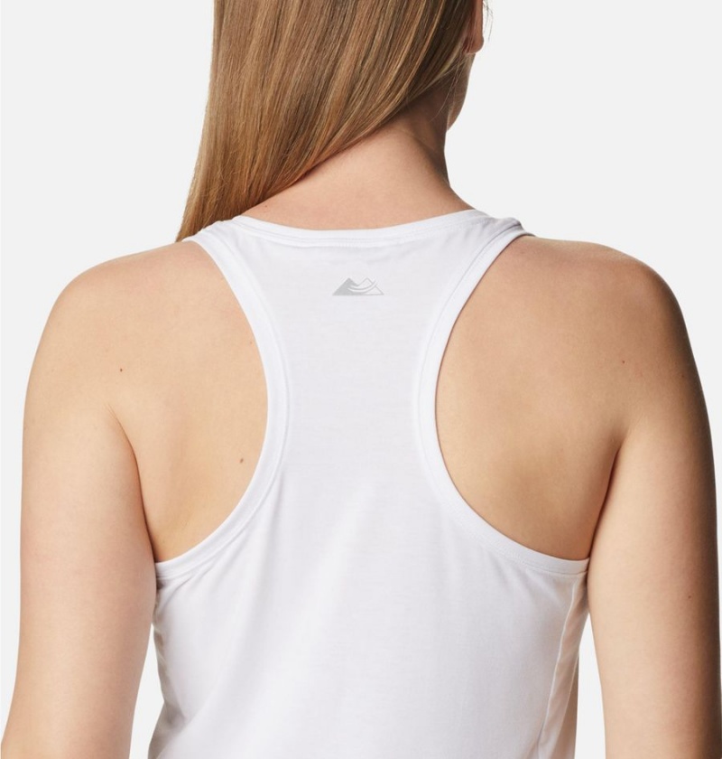 White Women's Columbia Endless Trail Running Tank Top | WPFBO-5319