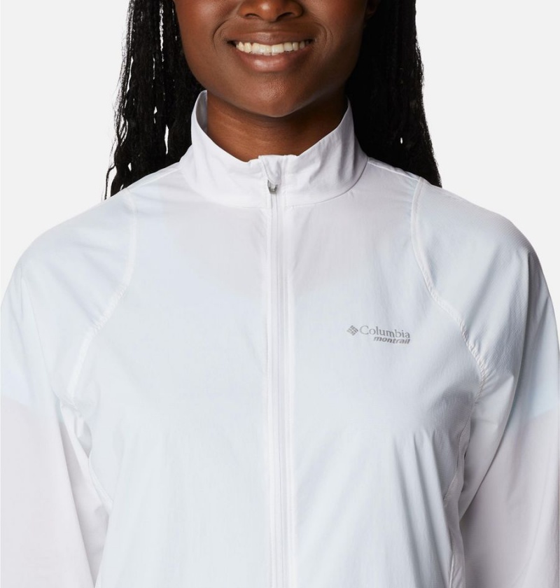 White Women's Columbia Endless Trail Wind Shell Jacket Windbreaker | NOCQW-3054