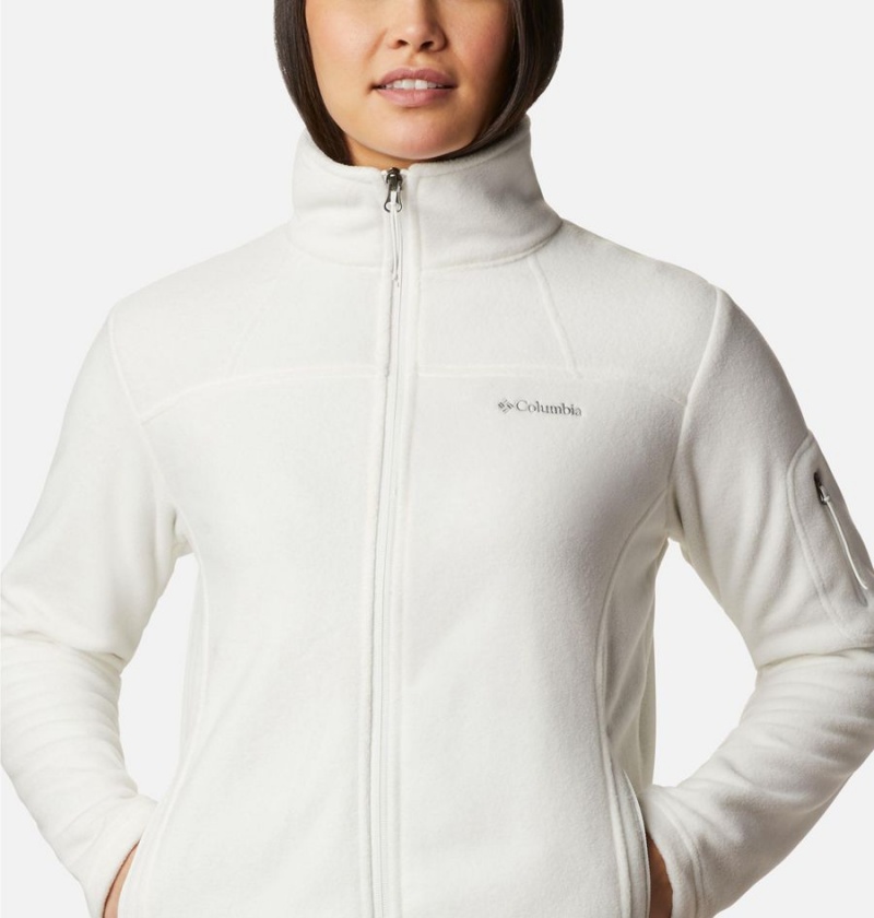 White Women's Columbia Fast Trek II Fleece Jacket | GHDUS-2536