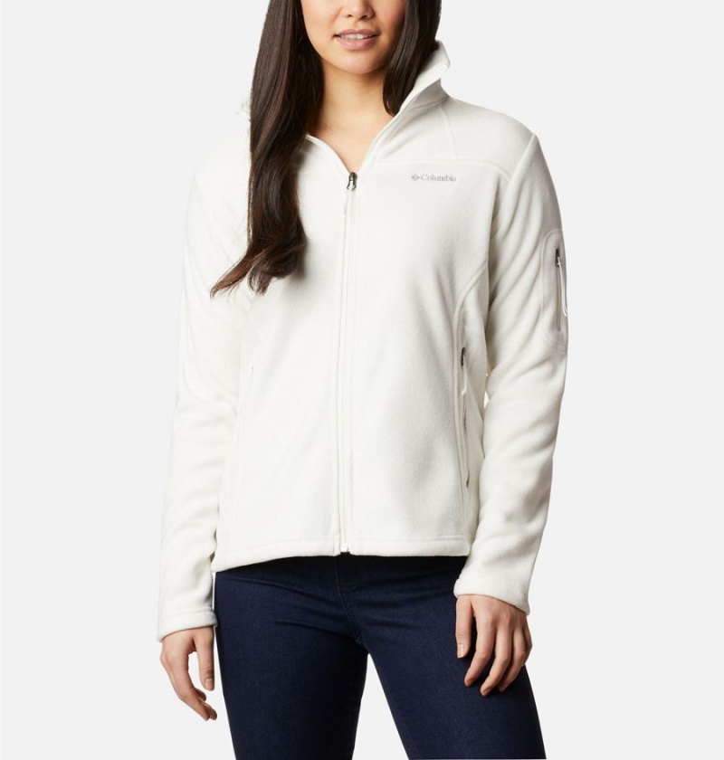 White Women\'s Columbia Fast Trek II Fleece Jacket | GHDUS-2536