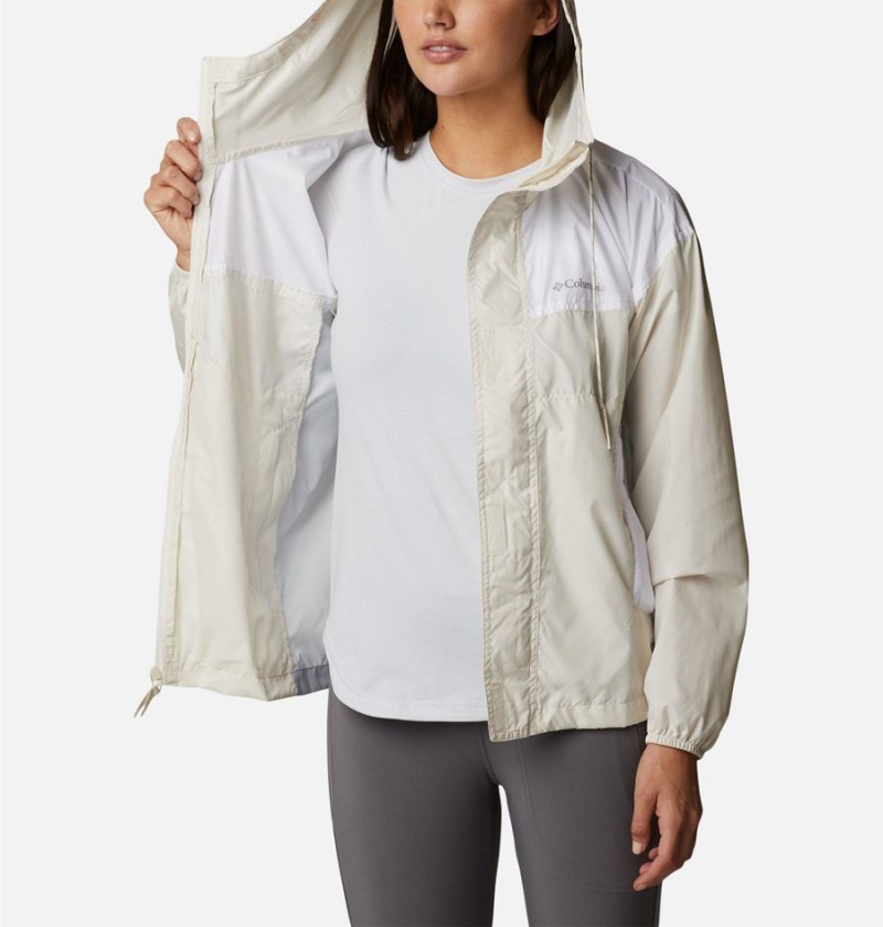 White Women's Columbia Flash Challenger Windbreaker | TJONA-6105