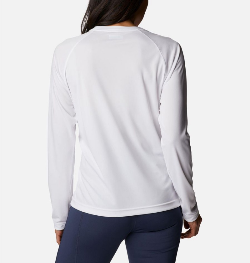 White Women's Columbia Fork Stream Long Sleeve T-Shirt | KGPWH-4029