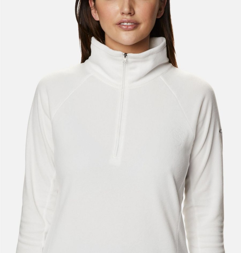 White Women's Columbia Glacial IV Half Zip Fleece Pullover | EWINC-2746