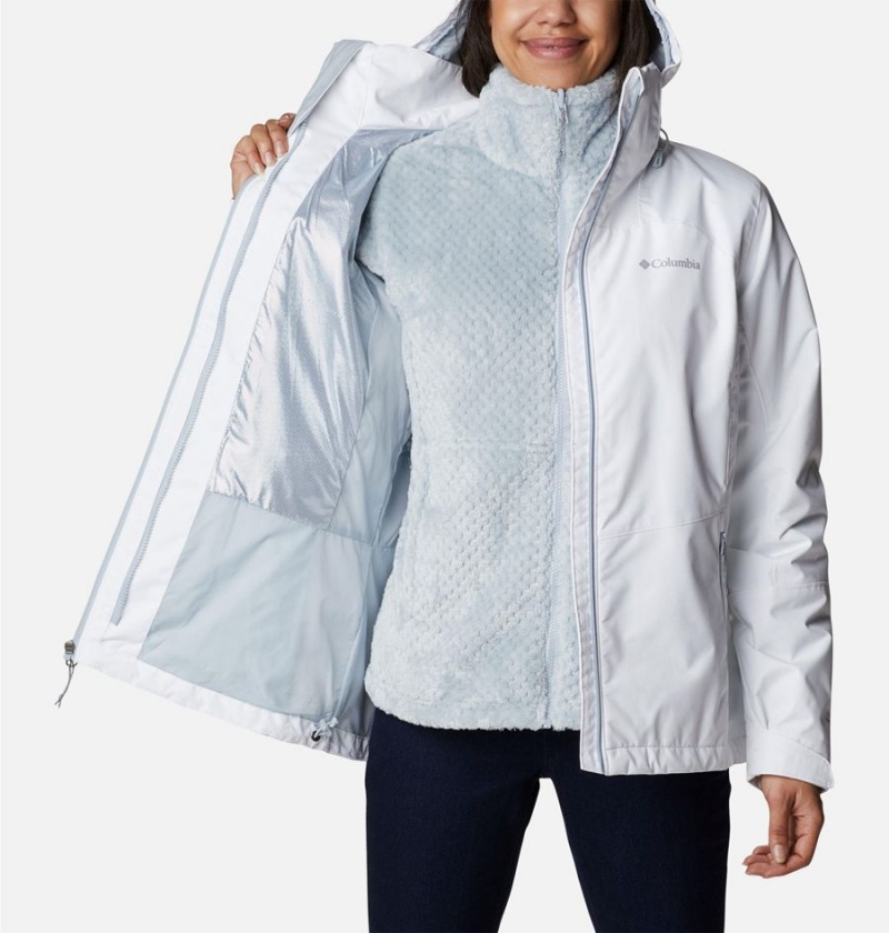 White Women's Columbia Gulfport Interchange 3 In 1 Jackets | KCMBQ-7460