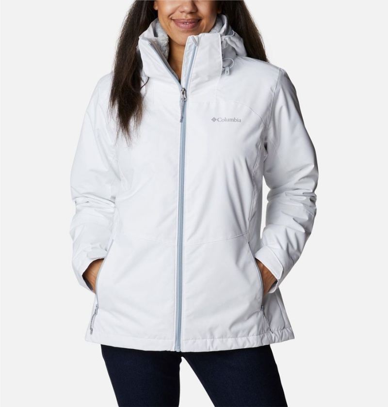 White Women\'s Columbia Gulfport Interchange 3 In 1 Jackets | KCMBQ-7460