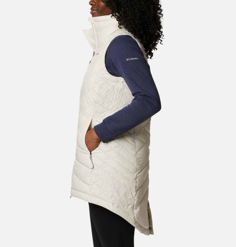 White Women's Columbia Heavenly Long Vest | HXQVU-5296