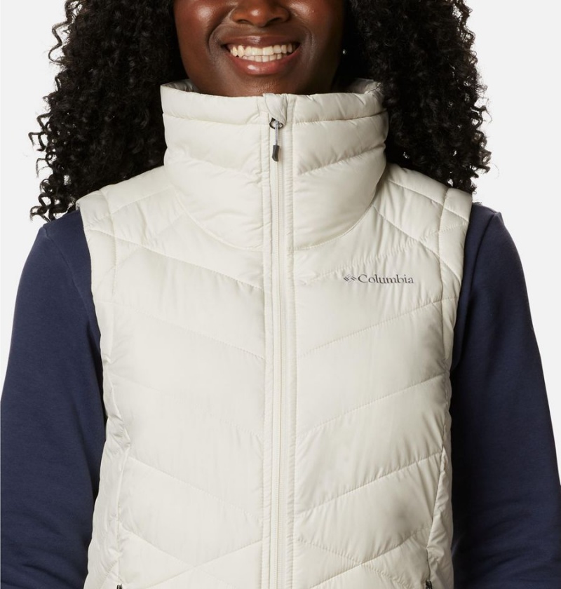 White Women's Columbia Heavenly Long Vest | HXQVU-5296