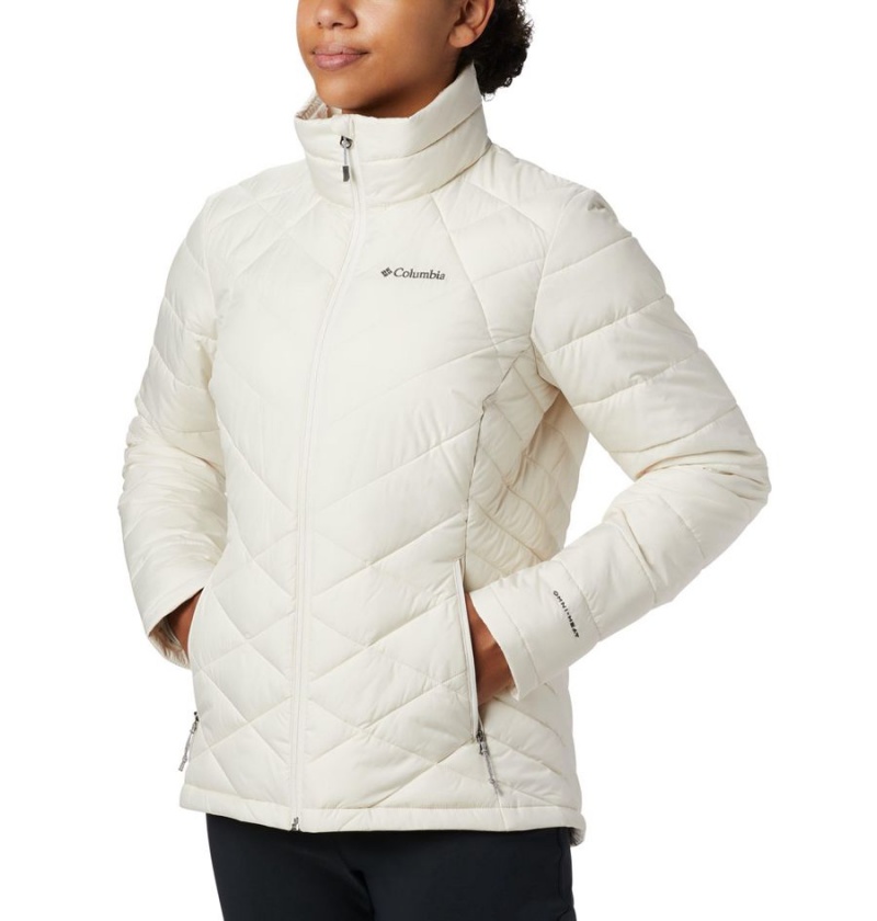 White Women's Columbia Heavenly Puffer Jacket | NVQGO-5681