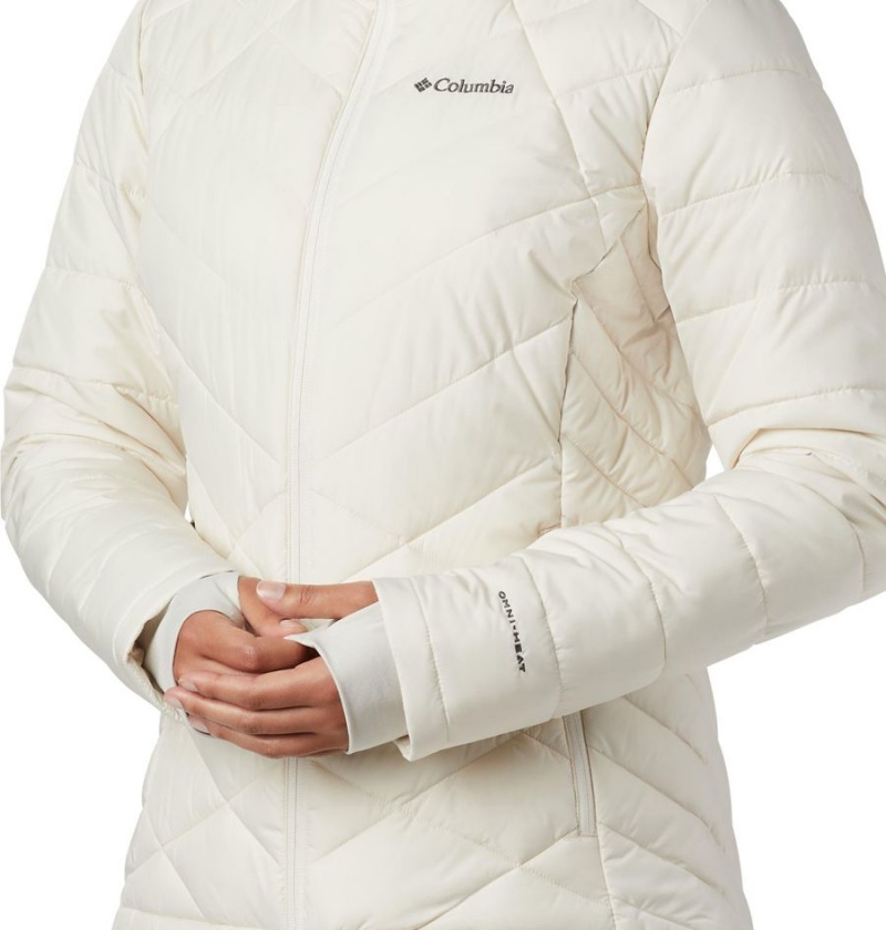 White Women's Columbia Heavenly Puffer Jacket | NVQGO-5681