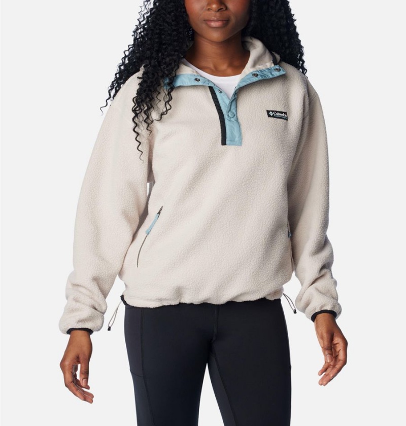 White Women's Columbia Helvetia Hoodie Pullover | RLZKT-6350