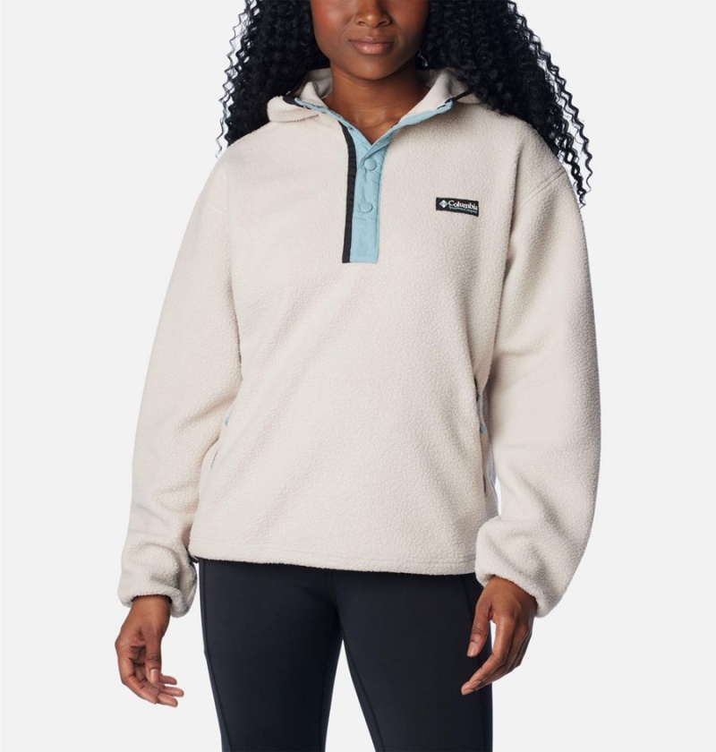 White Women\'s Columbia Helvetia Hoodie Pullover | RLZKT-6350