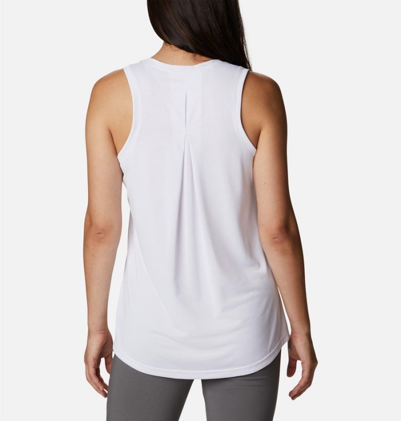 White Women's Columbia Hike Tank Top | MZRGW-3097