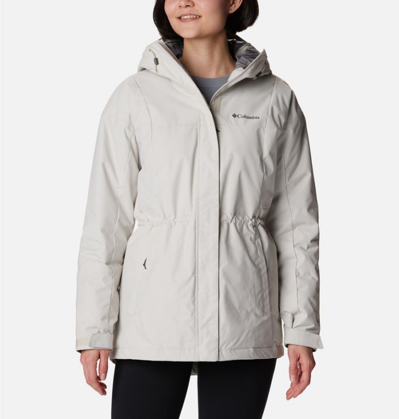 White Women\'s Columbia Hikebound Long Insulated Puffer Jacket | QTOFX-8720