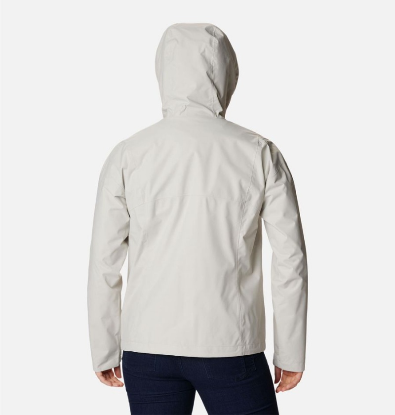 White Women's Columbia Hikebound Rain Jacket | QZJYC-8025