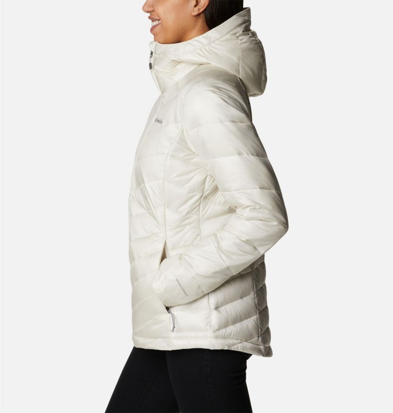 White Women's Columbia Joy Peak Insulated Hooded Puffer Jacket | DLSCH-5861