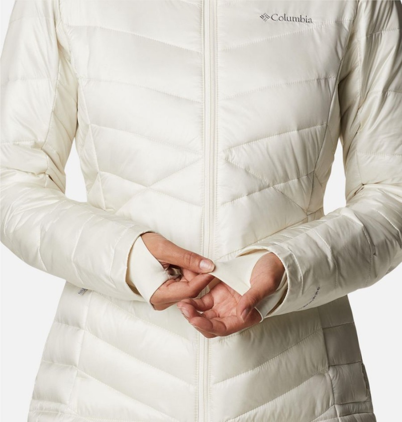 White Women's Columbia Joy Peak Insulated Hooded Puffer Jacket | DLSCH-5861