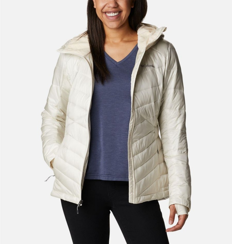 White Women's Columbia Joy Peak Insulated Hooded Puffer Jacket | DLSCH-5861