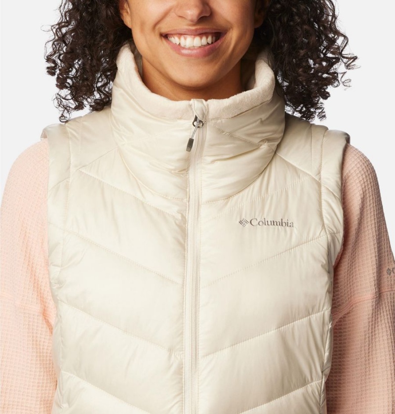 White Women's Columbia Joy Peak Long Vest | RVLCX-5068