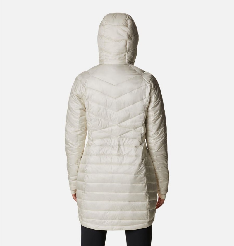 White Women's Columbia Joy Peak Mid Insulated Hooded Puffer Jacket | AMUJZ-5671