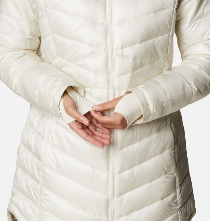 White Women's Columbia Joy Peak Mid Puffer Jacket | CAIZV-4790