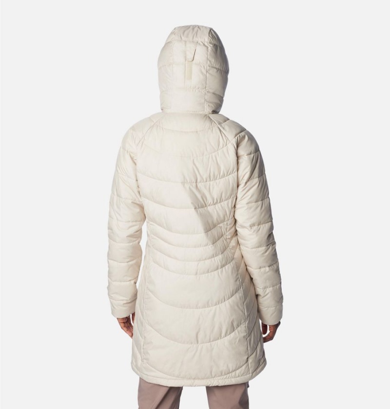 White Women's Columbia Karis Gale Long Puffer Jacket | ZFUSV-7028