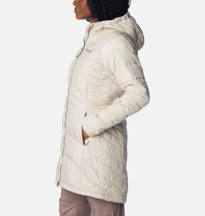 White Women's Columbia Karis Gale Long Puffer Jacket | ZFUSV-7028