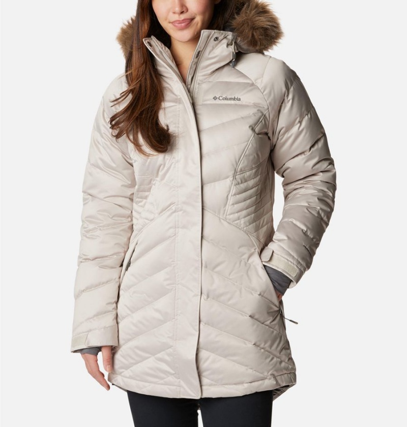 White Women\'s Columbia Lay D III Mid Puffer Jacket | ABCRZ-6721