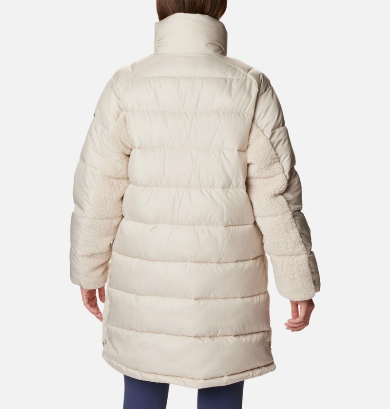 White Women's Columbia Leadbetter Point Long Puffer Jacket | GULRH-1073