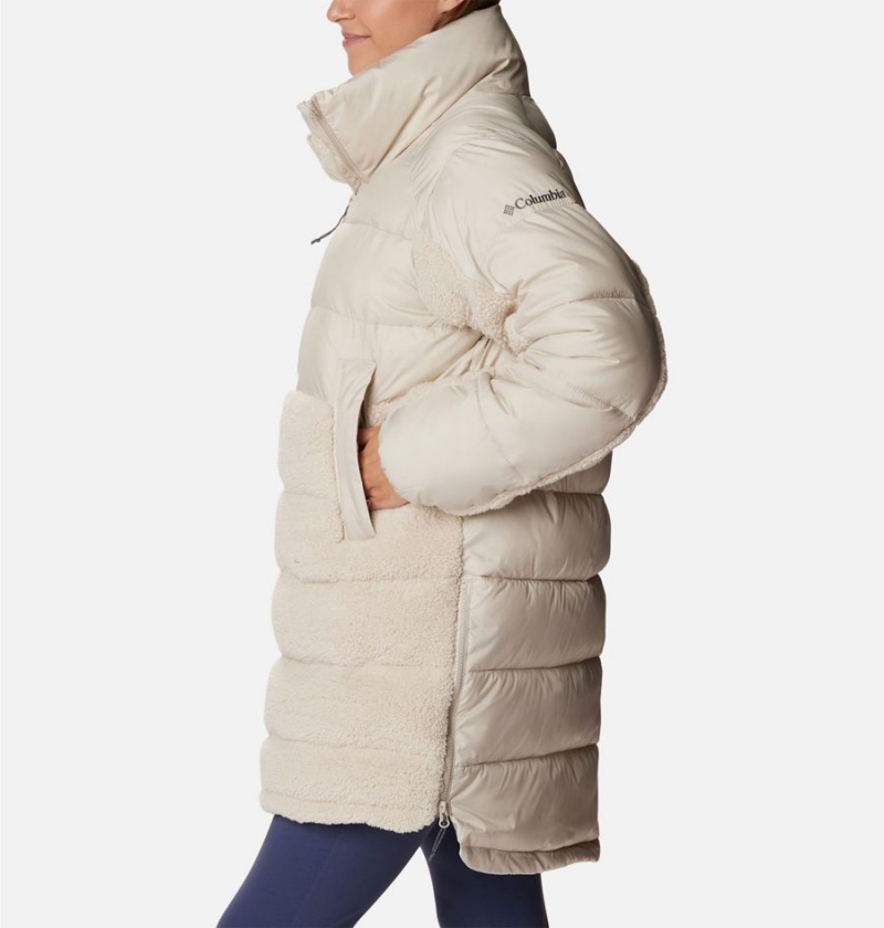 White Women's Columbia Leadbetter Point Long Puffer Jacket | GULRH-1073