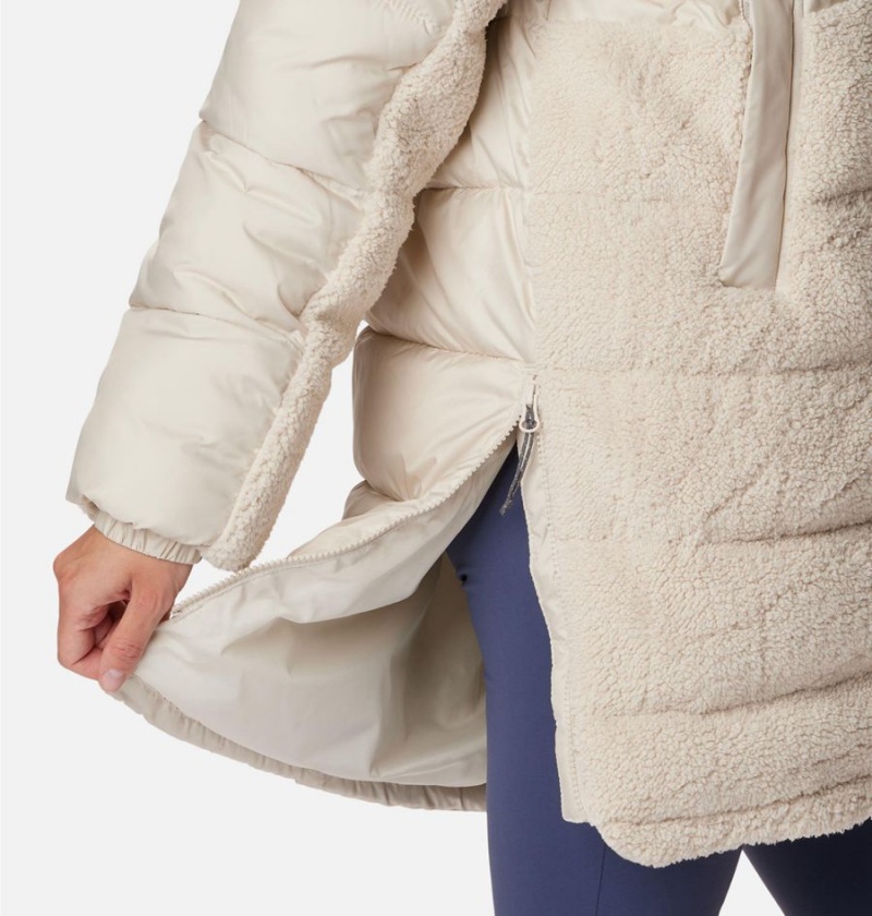 White Women's Columbia Leadbetter Point Long Puffer Jacket | GULRH-1073