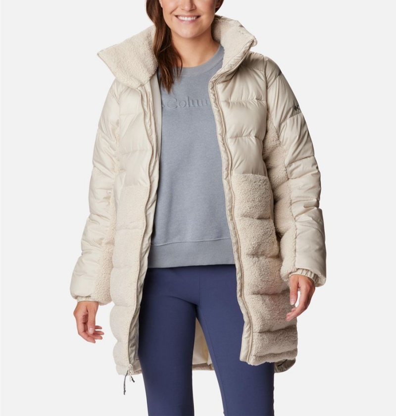 White Women's Columbia Leadbetter Point Long Puffer Jacket | GULRH-1073