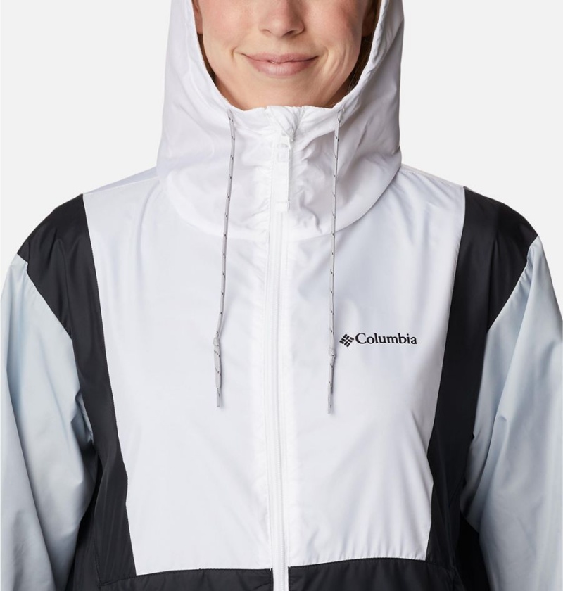 White Women's Columbia Lily Basin Jacket Windbreaker | VOIPE-8463